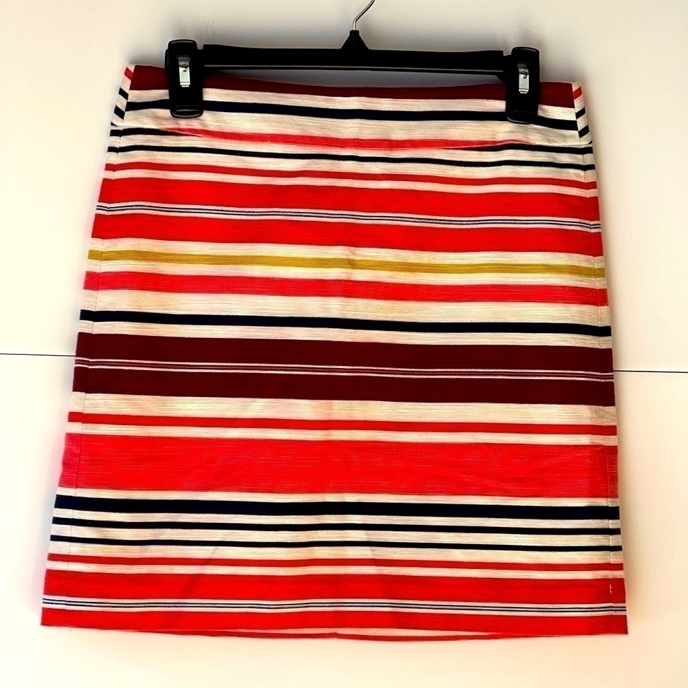 Loft Women's Petite Striped Short Mini Skirt Career Office Skirt, 2P